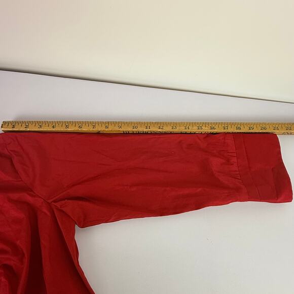 Signature by Larry Levine Women's Petite PL Red Button Down Blouse New Office - Picture 13 of 14